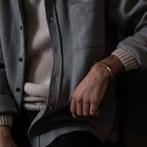 Skultuna & GtG Sharktooth Cuff Bracelet Two-Tone